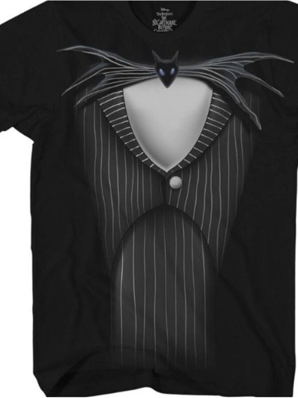 Men's Black Graphic Tee with Pinstripe Jacket Illusion